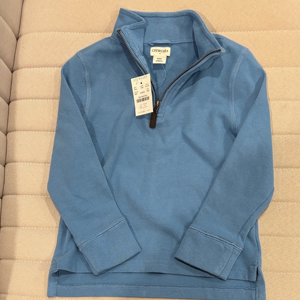 Crewcuts Kids Blue Half-Zip Sweatshirt